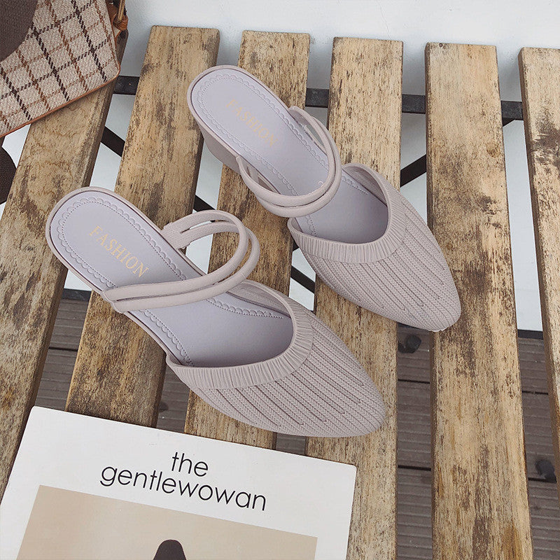 Women's Fashion Two-wear Casual Sandals Lazy Plastic Sandals And Slippers