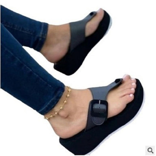 Beach Flip Flops Thick-soled Sandals Women's Plus Size Women's Shoes