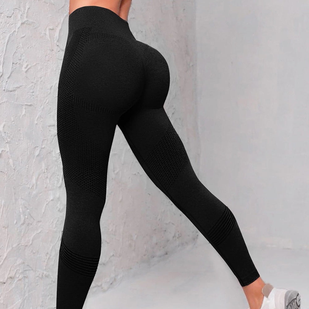 High Waist Seamless Yoga Pants Women's Solid Colour Dot Striped Print Butt Lifting Leggings Fitness Running Sport Gym Legging Outfits