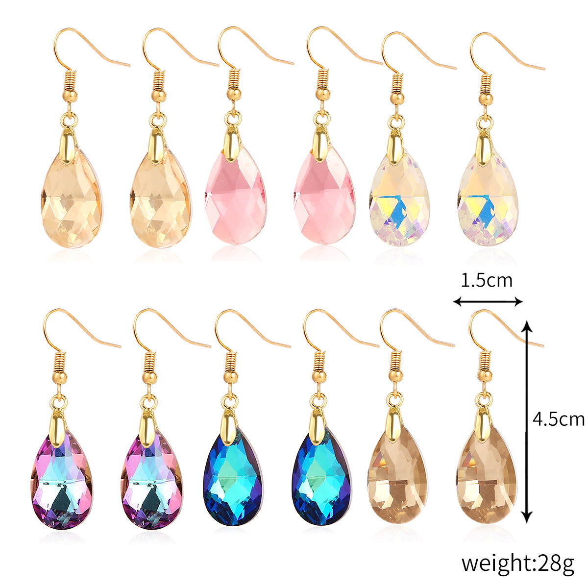 Crystal Gemstone High-quality Simple Earrings