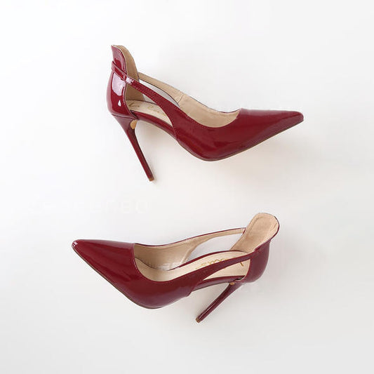 Womens French-style Fashionable Pointed-toe Hollow-out High Heels