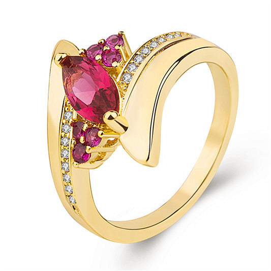 Creative Fashion Horse Eye Ring Electroplated 18K Color
