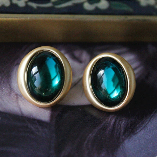 Vintage Imitation Gemstone Earrings Elegant