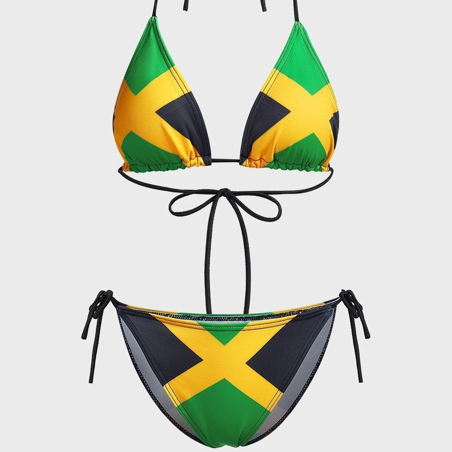 Slim Fit Tied Women's Printed Bikini