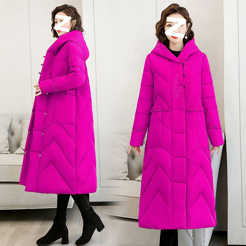 Plus Size Over knee Long Warm Hooded Long