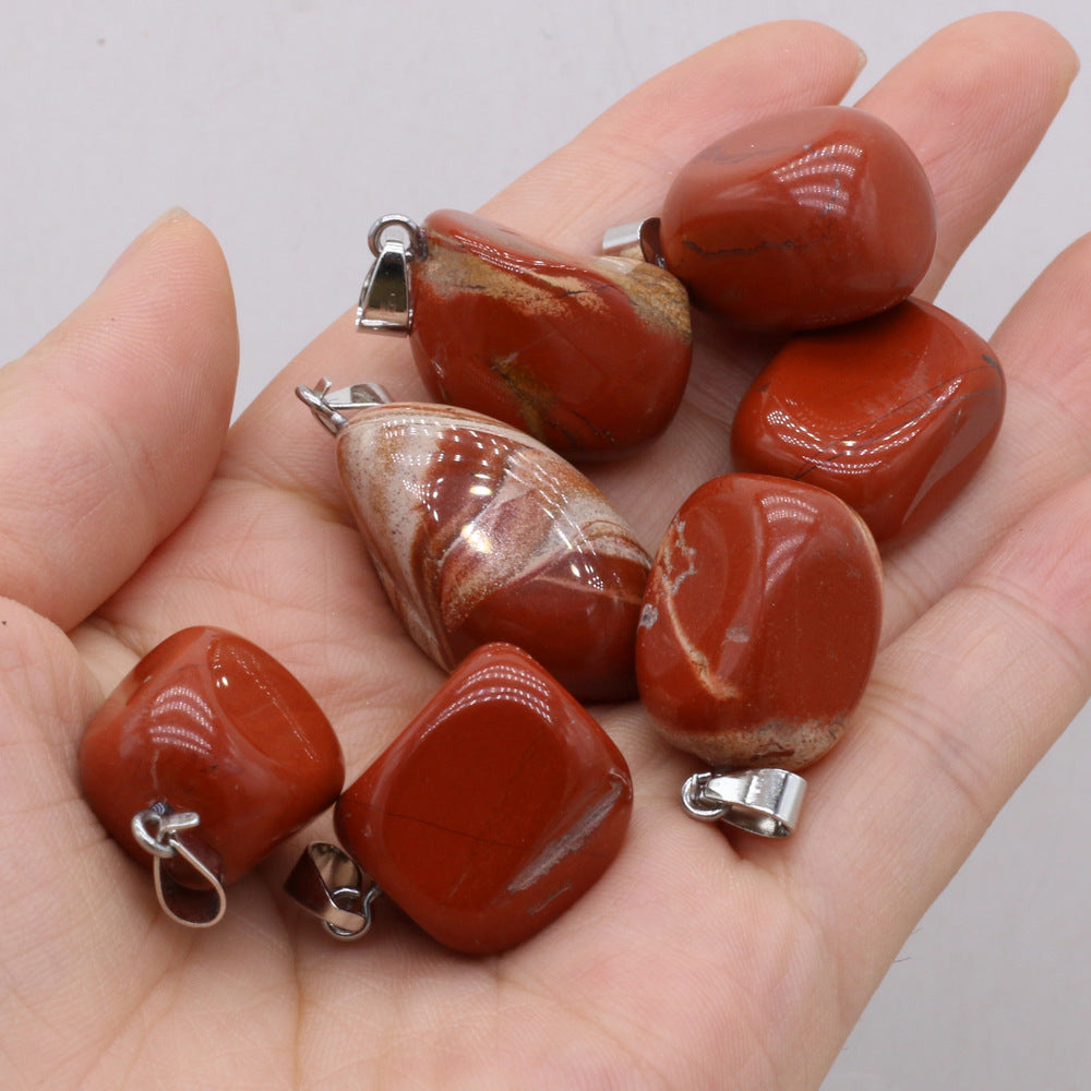 Natural Gemstone Irregular Amorphous Necklace Pendant