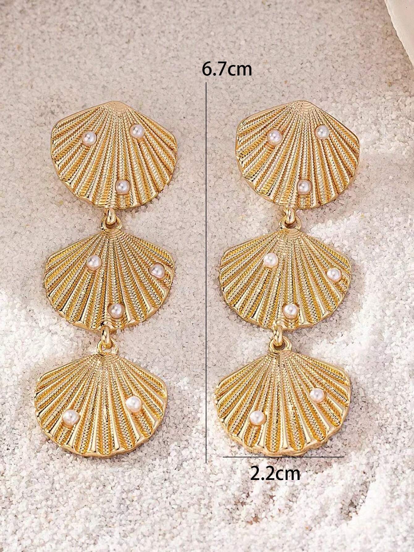 Metal Shell Artistic Minimalist Earrings