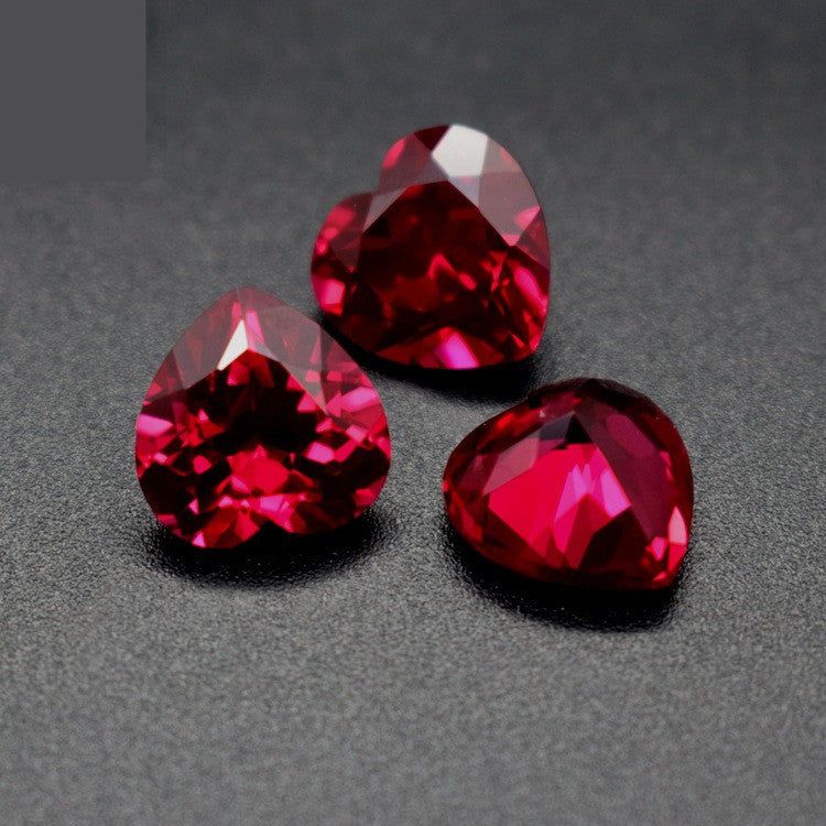 Red Corundum 2to15m Ring Face Bare Stone Peach Heart Shape