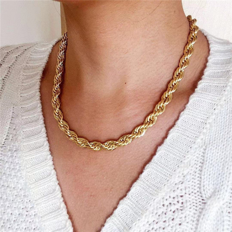 Retro Double Ins Baroque Pearl Necklace Fashion Item Women