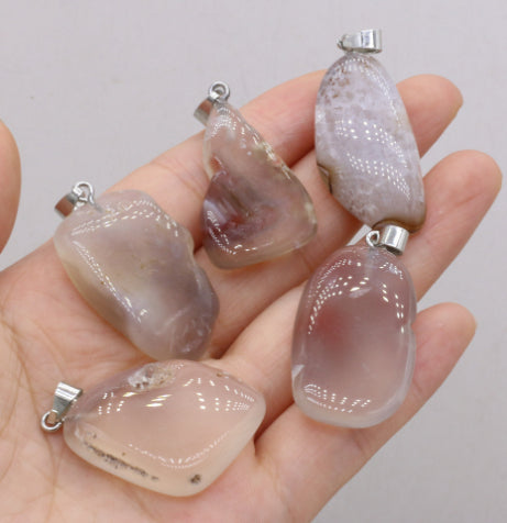 Natural Gemstone Irregular Amorphous Necklace Pendant