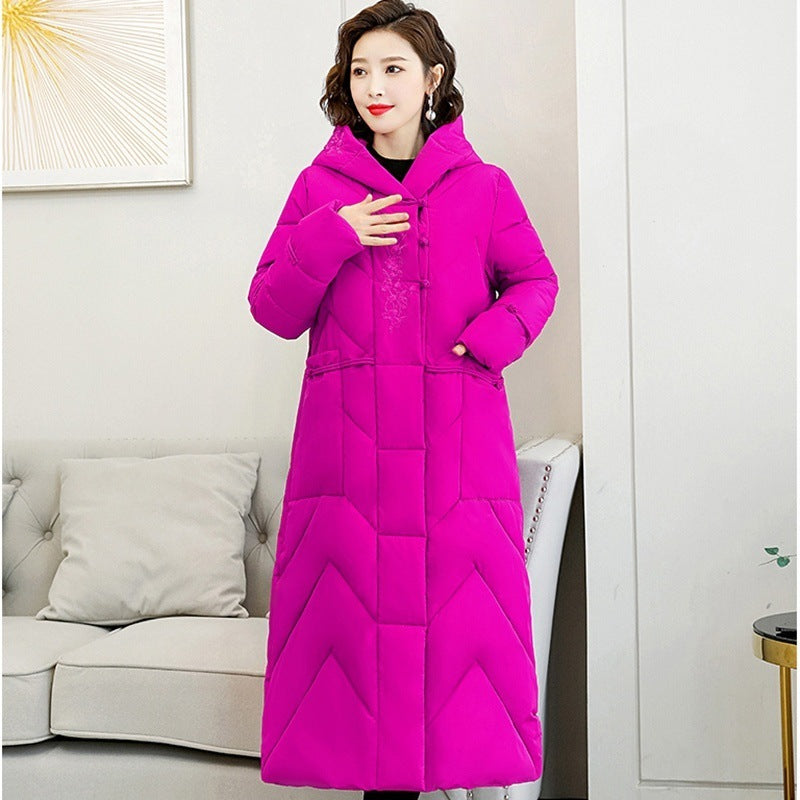 Plus Size Over knee Long Warm Hooded Long