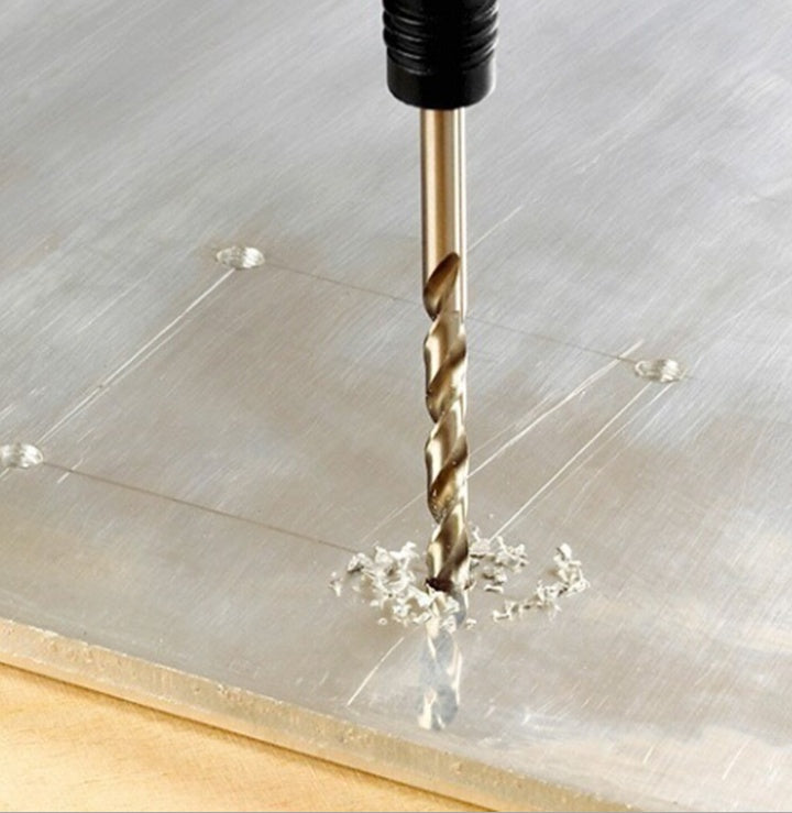 Wind Batch Hex Shank Twist Drill Bit Titanium Plated 6.35 Handle 10PC 13PC Set   High Speed Steel
