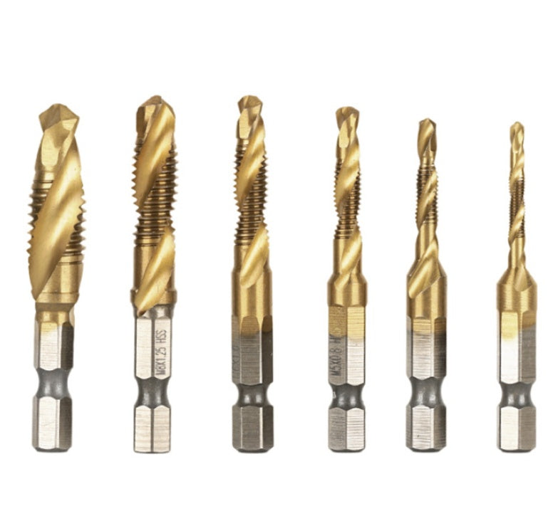 Wind Batch Hex Shank Twist Drill Bit Titanium Plated 6.35 Handle 10PC 13PC Set   High Speed Steel