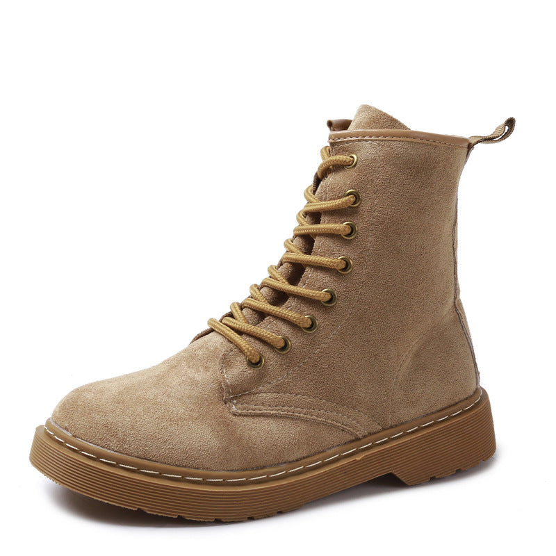 Women's New Skinny Boots Harajuku British Style Suede Student Casual Short Boots