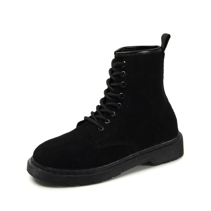 Women's New Skinny Boots Harajuku British Style Suede Student Casual Short Boots