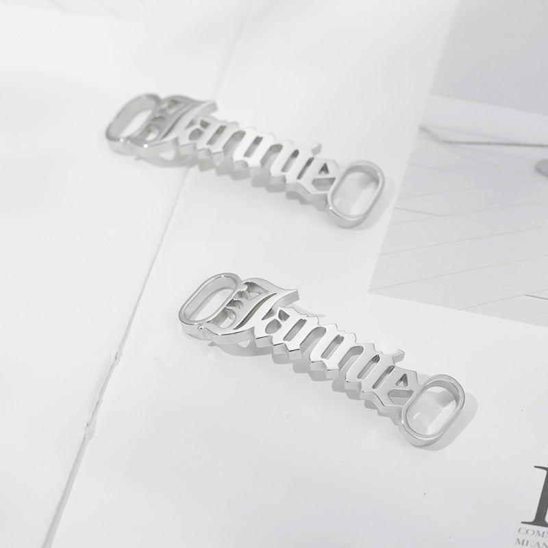 Custom Sneakers Tag for Women  Stainless Steel Personalized Shoes Buckle