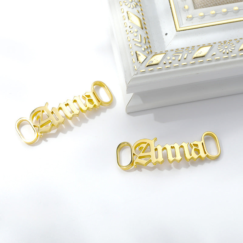 Custom Sneakers Tag for Women  Stainless Steel Personalized Shoes Buckle