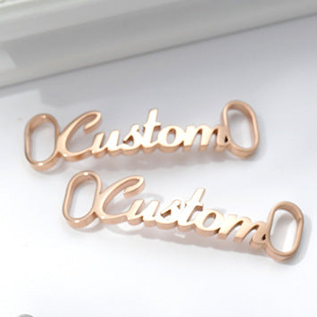 Custom Sneakers Tag for Women  Stainless Steel Personalized Shoes Buckle