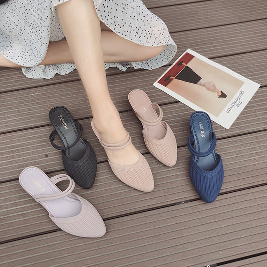 Women's Fashion Two-wear Casual Sandals Lazy Plastic Sandals And Slippers