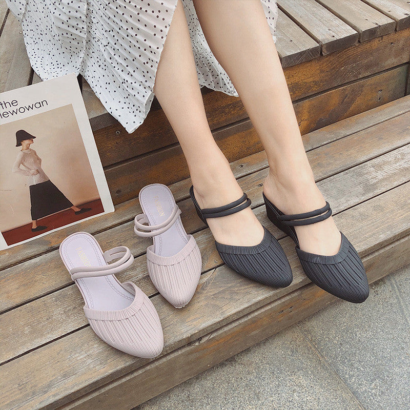 Women's Fashion Two-wear Casual Sandals Lazy Plastic Sandals And Slippers