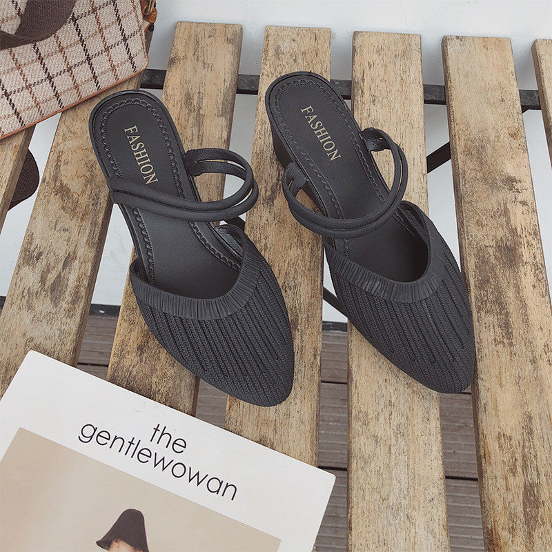 Women's Fashion Two-wear Casual Sandals Lazy Plastic Sandals And Slippers