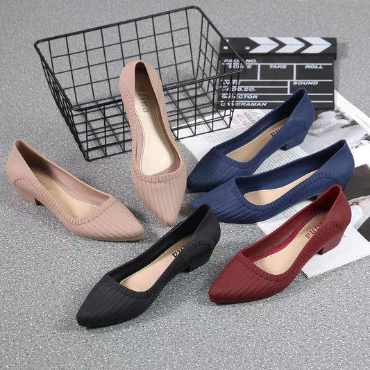 Low-Heel Shell Pattern Professional Women'S Shoes