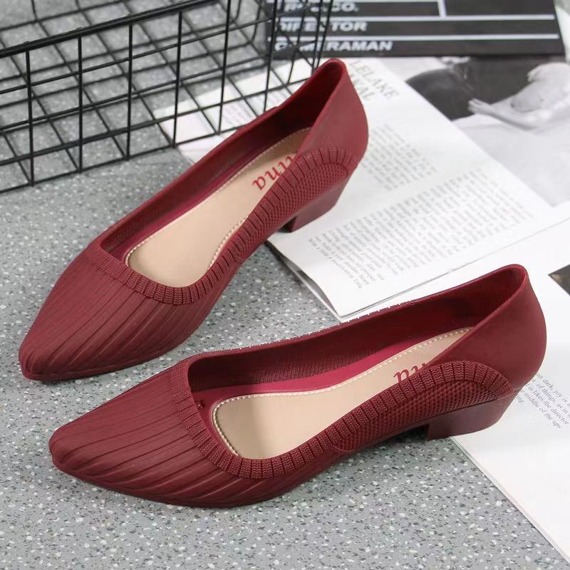 Low-Heel Shell Pattern Professional Women'S Shoes
