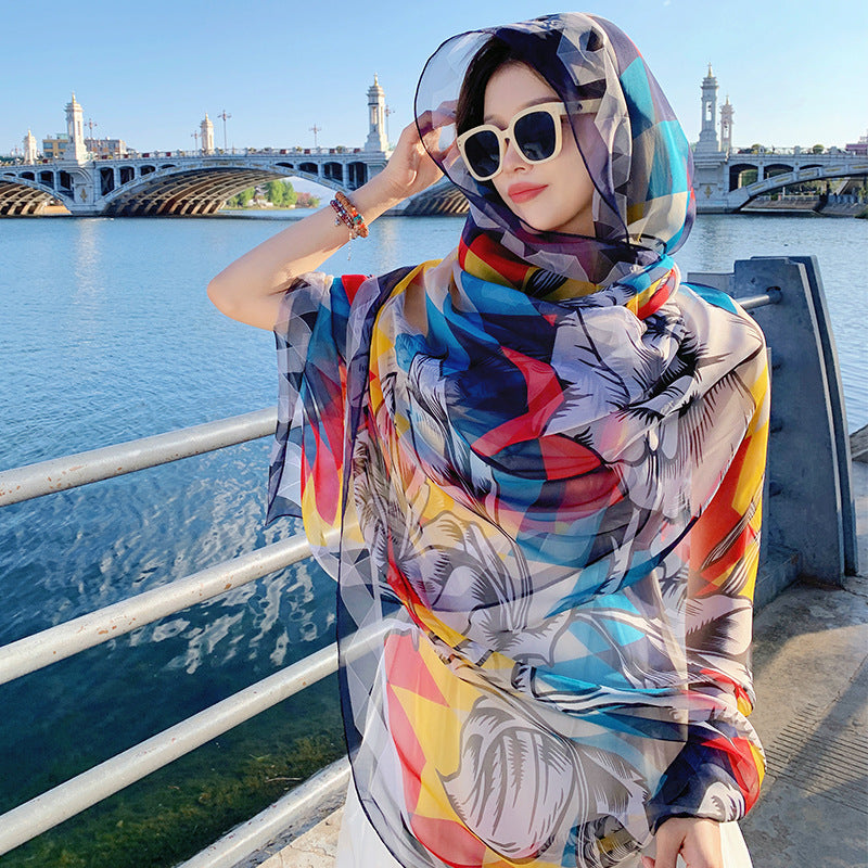 Beach Travel Long Outer Match Shawl