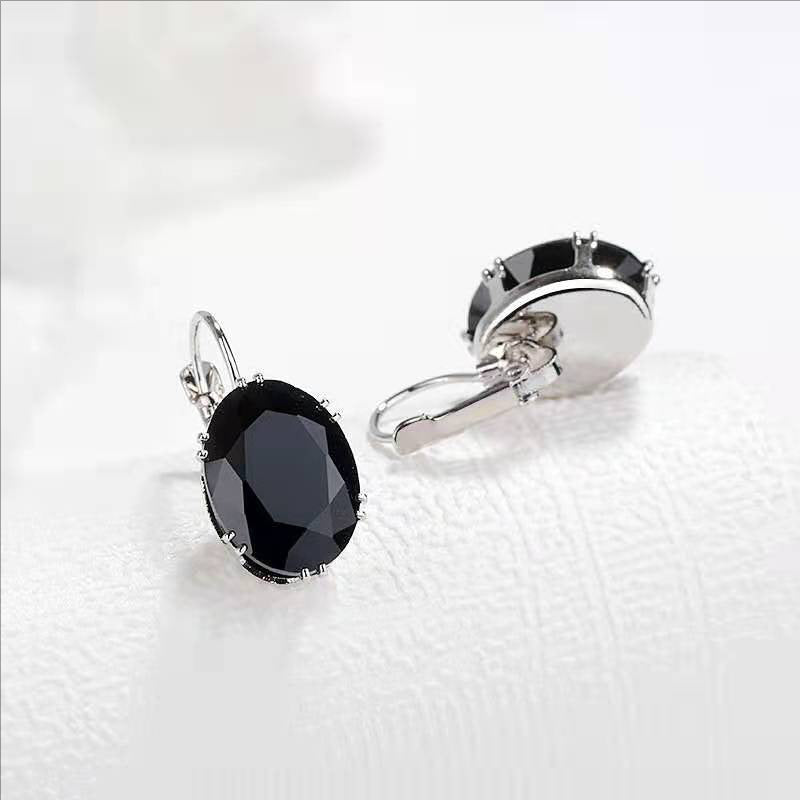 Affordable Luxury Niche Colored Gemstone Stud Earrings