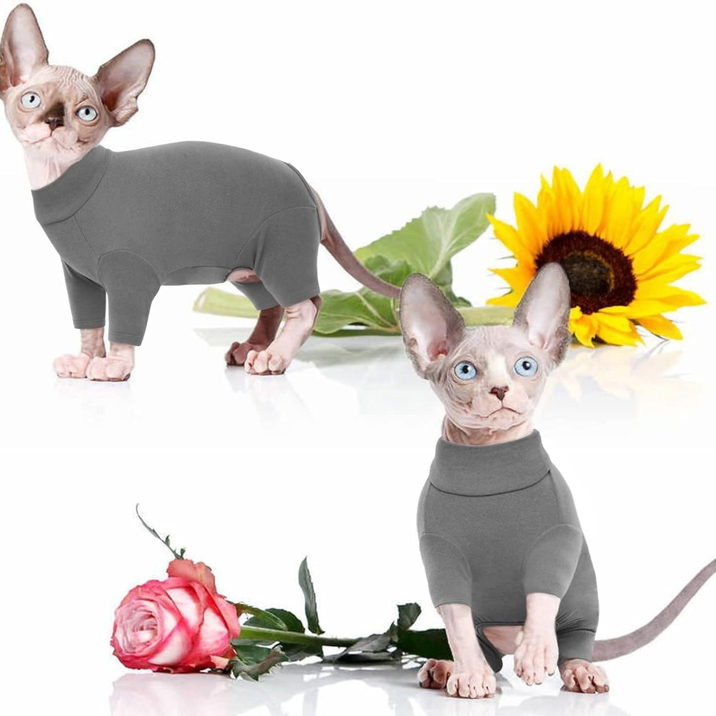 Sphynx Cats Sweater Turtleneck Hairless Cat Shirt Soft And Warm Kitten Clothes With Sleeves Pullover Pet Winter Pyjamas Jumpsuit For Cat Puppy