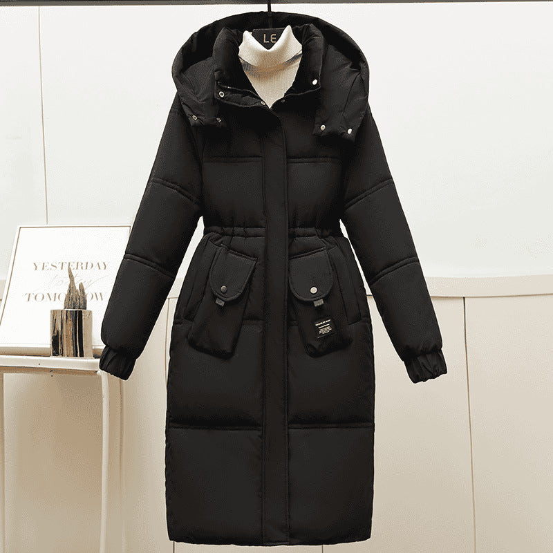 Plus Size Cotton-padded Clothes Women's Clothing Over knee Long