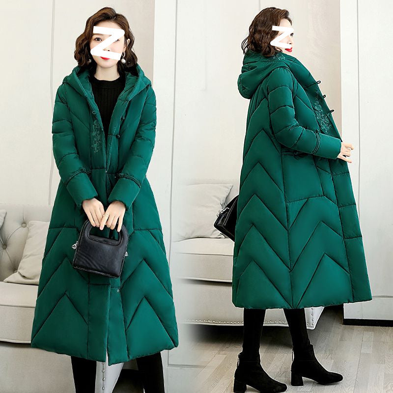 Plus Size Over knee Long Warm Hooded Long