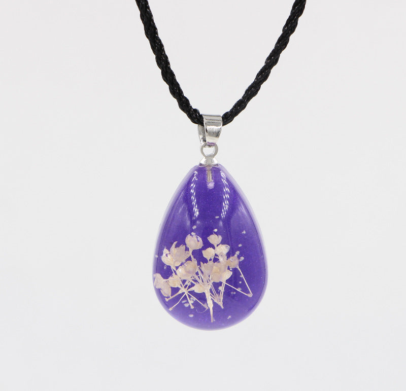 Immortal Flower Time Gemstone Necklace
