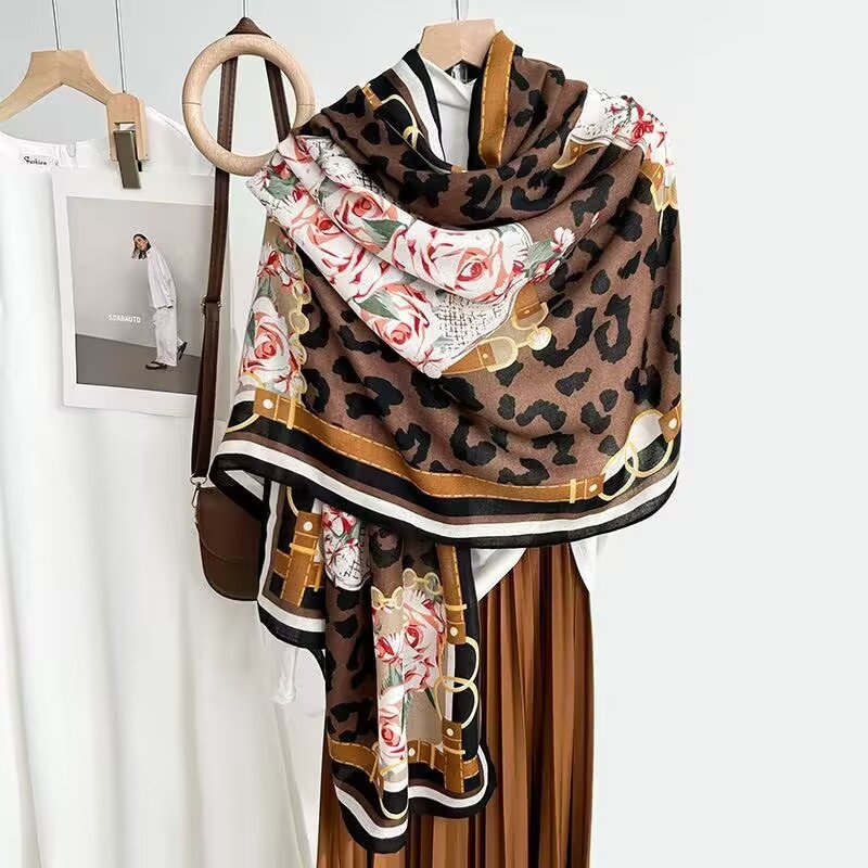 Cotton And Linen Scarf Thin And Silky Shawl Travel Sun-proof Beach Towel For Women