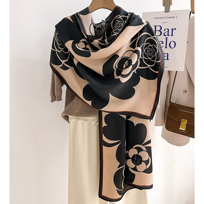 Colour Matching Fashion Scarf Scarf Thin Warm Scarf Talma