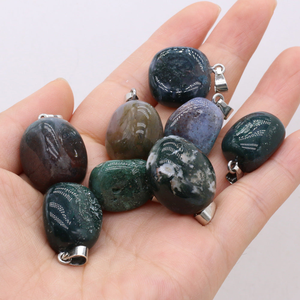 Natural Gemstone Irregular Amorphous Necklace Pendant
