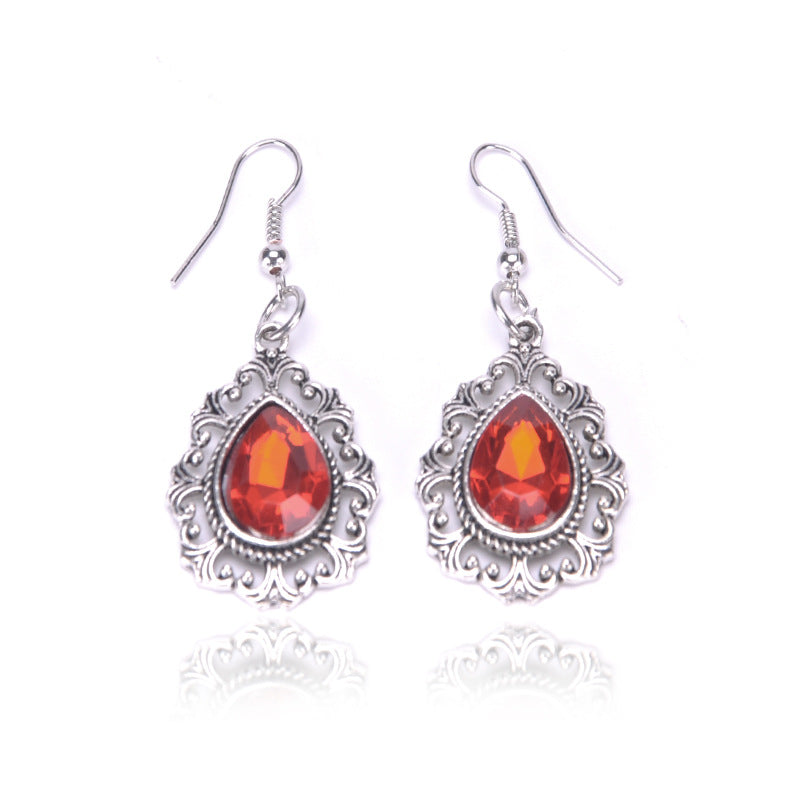 Drop-shaped Luxury Short Gemstone Necklace