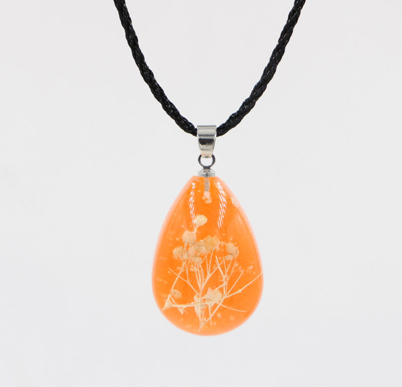 Immortal Flower Time Gemstone Necklace