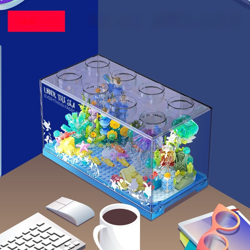 Building Blocks Submarine Creative Ornaments Assembled Toy Girl