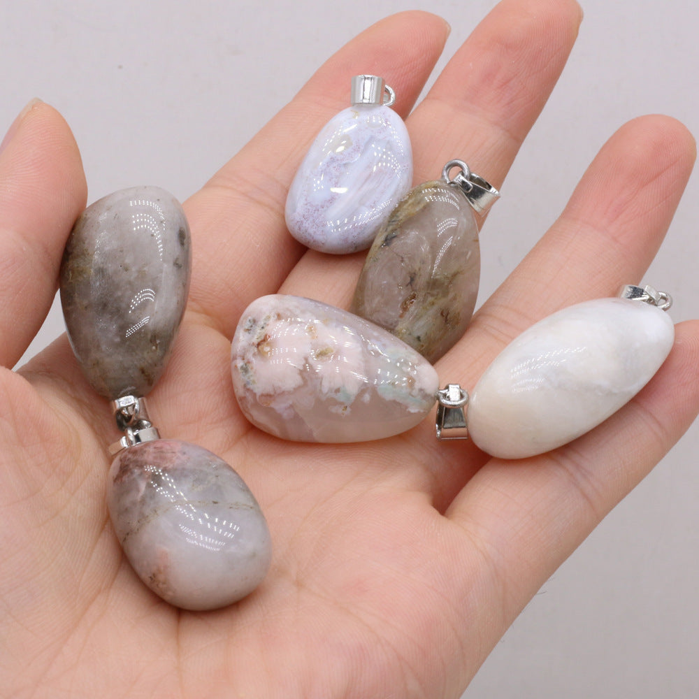 Natural Gemstone Irregular Amorphous Necklace Pendant