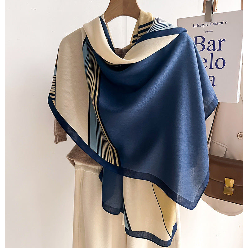 Colour Matching Fashion Scarf Scarf Thin Warm Scarf Talma