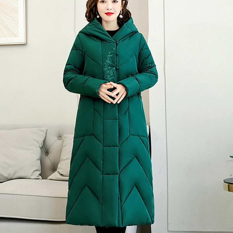 Plus Size Over knee Long Warm Hooded Long