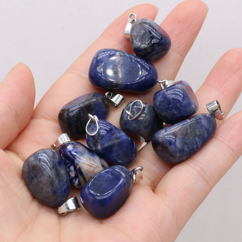 Natural Gemstone Irregular Amorphous Necklace Pendant
