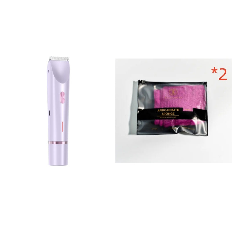 2 In 1 Hair Remover Women's Double Head Shaver Private Pubic Hair Trimmer Electric Razor Wet Dry Electric Body Hair