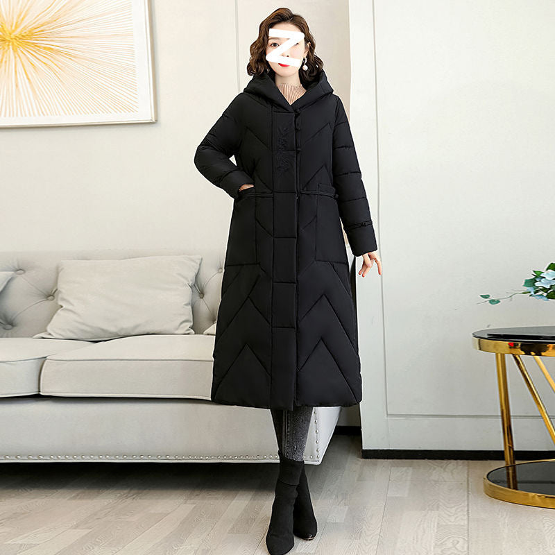 Plus Size Over knee Long Warm Hooded Long