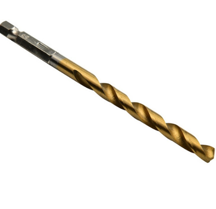 Wind Batch Hex Shank Twist Drill Bit Titanium Plated 6.35 Handle 10PC 13PC Set   High Speed Steel