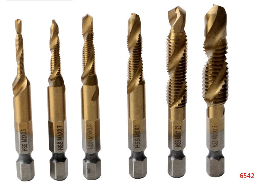 Wind Batch Hex Shank Twist Drill Bit Titanium Plated 6.35 Handle 10PC 13PC Set   High Speed Steel