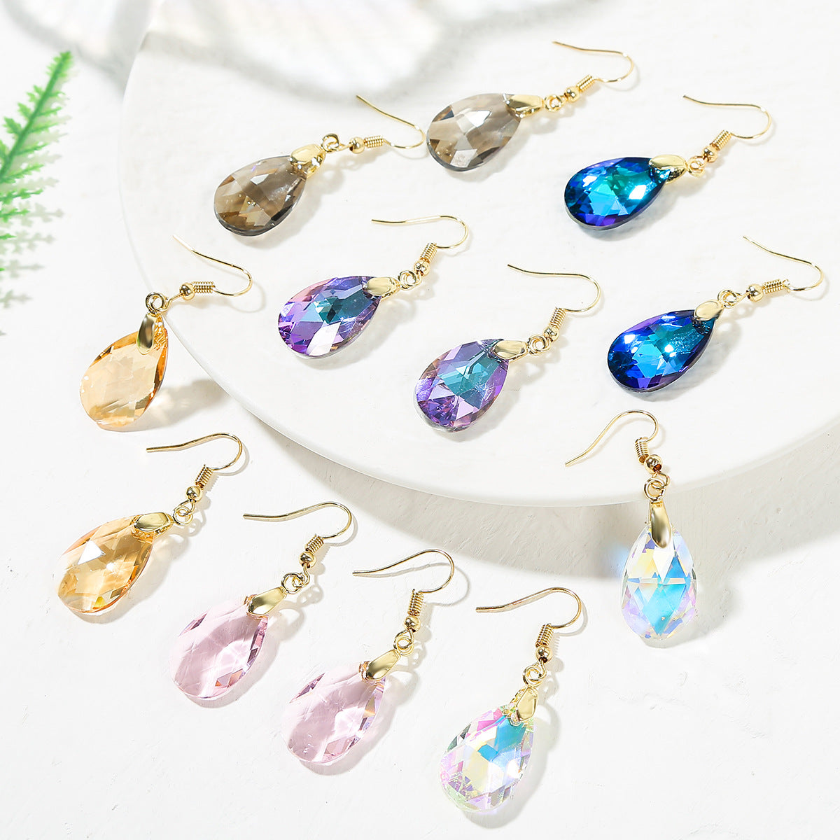 Crystal Gemstone High-quality Simple Earrings