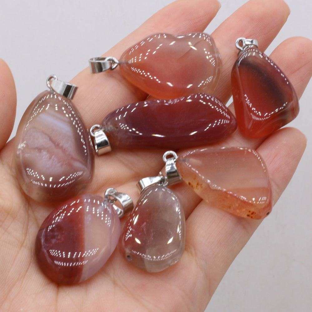Natural Gemstone Irregular Amorphous Necklace Pendant