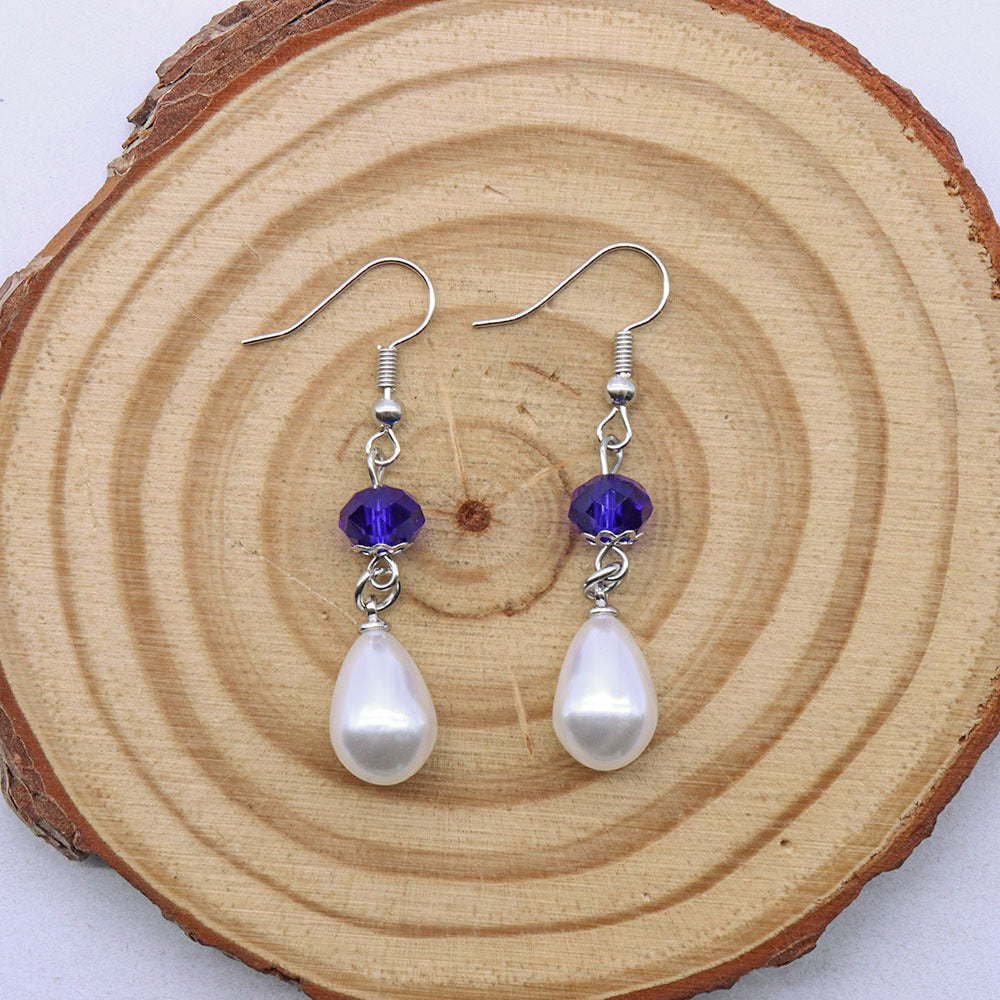 Chinese Style Light Luxury Safe Water Drop Pearl Tassel Earrings